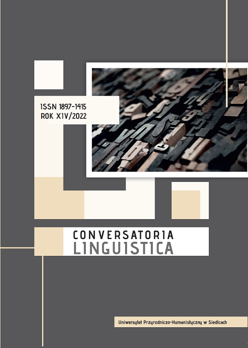 					Pokaż  Nr 14 (2022): Conversatoria Linguistica
				