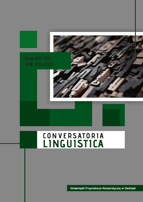 okładka czasopisma Conversatoria Linguistica 2021